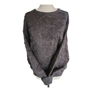 Vintage Florence Tricot 3D Coogi‑Style Sweater – Size M Cotton‑Blend